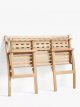 Acacia Wood Foldable 2-Seater Garden Bench, Natural