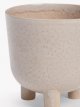 Medium Ceramic Indoor Footed Planter, 15cm, Brown