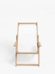 Acacia Wood Deck Chair Frame & Sling, Natural/White