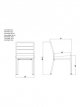 Platform Garden Dining Chair, Set of 2, Grey